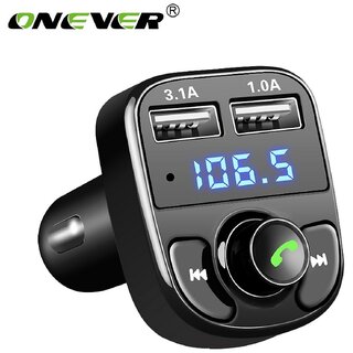 Buy Onever FM Transmitter X11 Aux Modulator Bluetooth Handsfree Car Kit Car  Audio MP3 Player with 3.1A Quick Online @ ₹439 from ShopClues