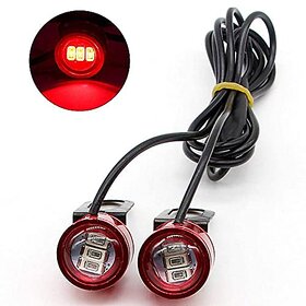 Yashinika 12V Waterproof Motorcycle Led Strobe Lights Motorcycle Led Strobe Flash Warning Brake Light Lamp Compatible for All Motorbikes and Cars (1 Pair) (Red)
