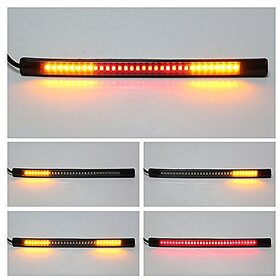 SONSOU LED Strip Tail Light Turn Signal Brake Indicator- for - All Bikes Multicolor