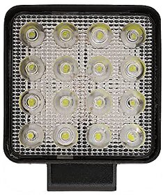 Lumin eye Car LED 16 LED 48W 12V-24V COMMON Square Focus Beam Light | LED Fog Light Aluminium Waterproof | Off - Roading Lights for All Cars Bar light