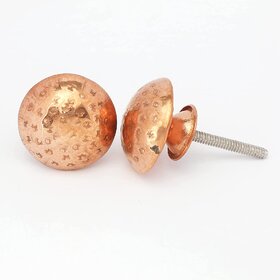 Decokrafts Copper knobs for Kitchen cabinet bathroom cabinet Cupbord waderope Knobs pack of 6