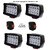 PETROX 15 Led Pack Of 4 White for Bike Led Light Driving Waterproof Headlights Fog Lamp Lighting Accessories Anti-Fog Spot Light Auxiliary Headlight with On / Off Switch
