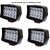 PETROX 15 Led Pack Of 4 White for Bike Led Light Driving Waterproof Headlights Fog Lamp Lighting Accessories Anti-Fog Spot Light Auxiliary Headlight with On / Off Switch