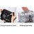 Marble Print Kit Toiletry Bag Travel Make Up Hanging Bag Zipper Pouch for Women, Girls, Waterproof Cosmetic Bag (Black)