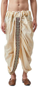 DISONE Beige Silk Readymade dhoti for Men