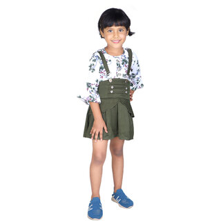                       Kid Kupboard Solid Cotton Girls Kids Dress {Regular-Fit, Full-Sleeves, Multicolor}                                              