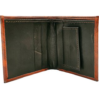 29K Men's Brown PU Single fold Wallet