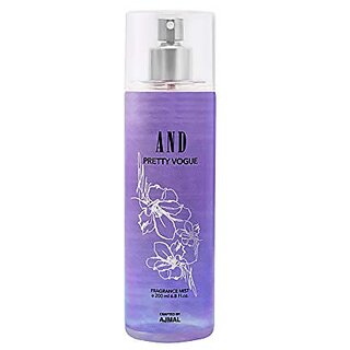                       AND Pretty Vogue Body Mist 200ML for Women Crafted by Ajmal + 2 Parfum Testers                                              