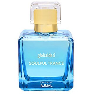                       Global Desi Soulful Trance Eau De Parfum for Women Crafted by Ajmal Navy Blue Woody Spicy Oriental Fresh 200 ml                                              