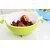Colander Double-layer Rotatable Kitchen Strainers and Colanders, Plastic Strainer Bowl with Handle, Fruit and Vegetable