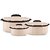 Trueware Regal Serving Casserole Set of 3 (1000+1500+2000 ml)Off White Inner Stainless Steel