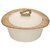 Trueware Zinna Fusion Serving Casserole Set 750 ml - Beige Inner Stainless Steel Casserole with Wooden Finish Top