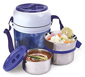 trueware Office Plus 2 Insulated Lunch Box 3 Stainless Steel Containers