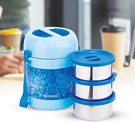 Buy Topware Plastic 4 Container Lunch Box with Blue Red Box Online @ ₹289  from ShopClues