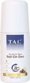 T.A.C - The Ayurveda Co. Oudh Roll-On for Men  Keep Skin Fresh  Clean  Helps with Itching  Irritation 50ml