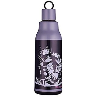                       Trueware Lunar 600 Insulated School Kids Printed Water Bottle with Inner SteelHot Cold Bottle with Attractive Color GraphicsBPA Free570 ml Purple Flight Club                                              