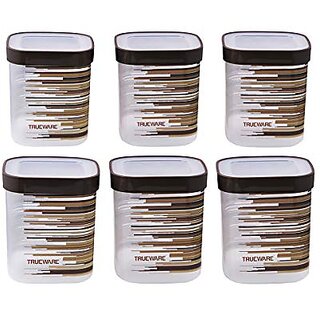 Trueware Eco Storage Printed Kitchen Plastic Containers Set (Bpa Free) 750Ml1000Ml(Set Of 6 Pcs)Brown Trueware Eco Storage Printed Kitchen Plastic Containers Set (Bpa Free) 750Ml1000Ml(Set Of 6 Pcs)Brown