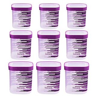                       Trueware Eco Storage Printed Kitchen Plastic Containers Set (Bpa Free) 750Ml1000Ml1500Ml(Set Of 9 Pcs) Purple                                              