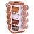 Trueware 360 Degree Revolving Spice Rack 16 In 1 Square Wooden Finish Plastic ContainerCondiment Set100Ml Each Spice Jar