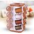 Trueware 360 Degree Revolving Spice Rack 16 In 1 Square Wooden Finish Plastic ContainerCondiment Set100Ml Each Spice Jar