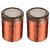 Trueware Stainless Steel Lacquer Finish Hammer Lift Up Plus Airtight 750 Ml Set Of 2Pcs-Copper