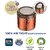 Trueware Stainless Steel Lacquer Finish Hammer Lift Up Plus Airtight 500 Ml Set Of 2Pcs-Copper