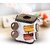Trueware 360 Degree Revolving Spice Rack 8 In 1 Square Wooden Finish Plastic ContainerCondiment Set100Ml Each Spice Jar