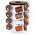 Trueware 360 Degree Revolving Spice Rack 16 In 1 Wooden Round Plastic ContainerCondiment Set100Ml Each Spice Jar