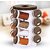 Trueware 360 Degree Revolving Spice Rack 16 In 1 Wooden Round Plastic ContainerCondiment Set100Ml Each Spice Jar