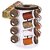 Trueware 360 Degree Revolving Spice Rack 16 In 1 Wooden Round Plastic ContainerCondiment Set100Ml Each Spice Jar