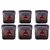 Trueware Eco Storage Hammered Kitchen Plastic Containers Set 500Ml750Ml(Set Of 6 Pcs) Grey
