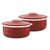 Trueware Regal Serving Casserole Set of 2 (1000+1000 ml)Maroon Inner Stainless Steel