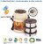 Trueware Office Plus 2 Lunch Box 3 Stainless Steel Containers Tiffin Insulated Lunch Box Outer Plastic Body BPA Free300 ml x 2 200 ml x 1-Brown