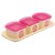 Trueware Daffodil Storage Container 500 ml (Set of 3 pcs with tray) Unbreakable Airtight Cookies Dryfruit Container set for Serving- Pink