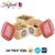 Trueware Daffodil Storage Container 500 ml (Set of 3 pcs with tray) Unbreakable Airtight Cookies Dryfruit Container set for Serving- Pink