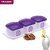 Trueware Daffodil Storage Container 500 ml (Set of 3 pcs with tray) Unbreakable Airtight Cookies Dryfruit Container set for Serving- Purple