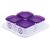 Trueware Daffodil Storage Container 500 ml (Set of 4 pcs with tray) Unbreakable Airtight Cookies Dryfruit Container set for Serving-Purple