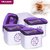 Trueware Daffodil Storage Container 500 ml (Set of 4 pcs with tray) Unbreakable Airtight Cookies Dryfruit Container set for Serving-Purple
