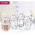 Trueware Kimora Serving Set Of 4 Pcs With Tray -Plain Cyrstal Cut Pattern Plastic Dry Fruit Jars 500ml Each Unbreakable Container