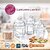 Trueware Kimora Serving Set Of 4 Pcs With Tray -Plain Cyrstal Cut Pattern Plastic Dry Fruit Jars 500ml Each Unbreakable Container