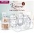Trueware Kimora Serving Set Of 4 Pcs With Tray -Plain Cyrstal Cut Pattern Plastic Dry Fruit Jars 500ml Each Unbreakable Container