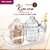 Trueware Kimora Serving Set o f 2 Pcs With Tray - Plain Crystal Cut Pattern Plastic Dry Fruit Jars500ml Each Unbreakable Container