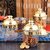 Trueware Kimora Plus Serving Set Of 4 Pcs With Tray -Gold Cyrstal Cut Pattern Plastic Dry Fruit Jars 500ml Each Unbreakable Container