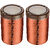 Trueware Stainless Steel Lacquer Finish Hammer Lift Up Plus Airtight 1000 Ml Set Of 2Pcs-Copper