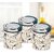 Trueware Lift up STC Canister Set of 3 Sugar Tea coffee 750 ml each with Plastic Body BPA free (Blue)