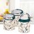 Trueware Lift up STC Canister Set of 3 Sugar Tea coffee 750 ml each with Plastic Body BPA free (Blue)