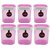 Trueware Eco Storage Hammerd 1000Ml,1500Ml(Set Of 6 Pcs), Pink