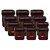 Trueware Eco Storage Hammered Kitchen Plastic Containers Set 500Ml750Ml1000Ml1500Ml(Set Of 12 Pcs) Brown