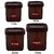 Trueware Eco Storage Hammered Kitchen Plastic Containers Set 500Ml750Ml1000Ml1500Ml(Set Of 12 Pcs) Brown