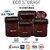 Trueware Eco Storage Hammered Kitchen Plastic Containers Set 500Ml750Ml1000Ml1500Ml(Set Of 12 Pcs) Brown
